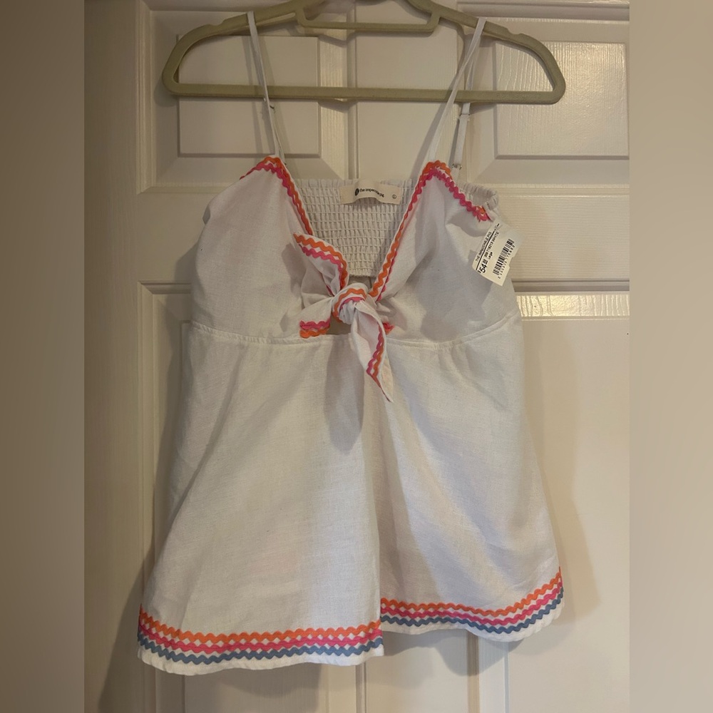 White Top with Colorful Trim